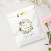 Blush Florals | Gepersonaliseerd huwelijk Dank u Bedankzakje (Gezegeld)