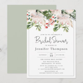 Blush Florals & Greenery Waterverf Vrijgezellenfee Kaart