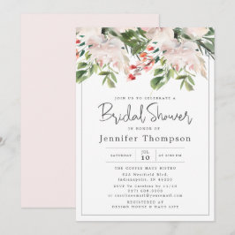 Blush Florals & Greenery Waterverf Vrijgezellenfee Kaart