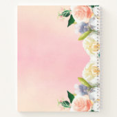Blush florals monogram notitieboek (Achterkant)
