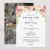 Blush Florals onderweg foto van wegvliegende parti Kaart (Voorkant / Achterkant)