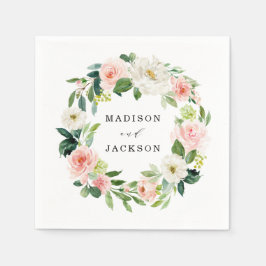 Blush Florals | Persoonlijke Trouwdag Servet