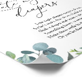 Blush Florals Teapot Late Night Diapers Sign Poster (Hoek)