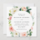 Blush Florals | Uitnodiging tot weddenschappen (Voorkant)