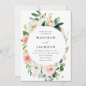 Blush Florals | Uitnodiging tot weddenschappen (Voorkant)