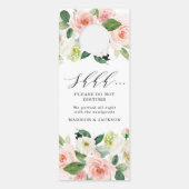 Blush Florals | Welkom bruiloft en niet storen Deurhanger (Achterkant)