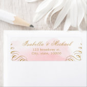 Blush floury kalligraphy  return address etiket (Insitu)