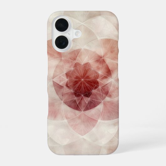 Blush flow petals iPhone 16 hoesje (Achterkant)
