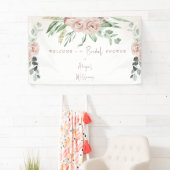 Blush Flower Vrijgezellenfeest Welcome Sign Banner (Insitu)