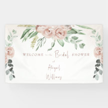 Blush Flower Vrijgezellenfeest Welcome Sign Banner
