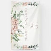 Blush Flower Vrijgezellenfeest Welcome Sign Banner (Verticaal)