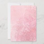 Blush Flower Waterverf bruiloft uitnodiging (Achterkant)