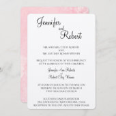 Blush Flower Waterverf bruiloft uitnodiging (Voorkant / Achterkant)