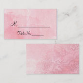 Blush Flower Waterverf Weddenschapskaarten Plaatskaartje (Voorkant / Achterkant)