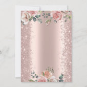 Blush Flowers Diamonds Roos Gold Kaart (Achterkant)