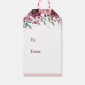 Blush Flowers Gold Confetti Bruids Display Douche Cadeaulabel (Achterkant)