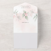 Blush Flowers, Pink Flowers, Boho, Baby shower All In One Uitnodiging (Buitenkant)