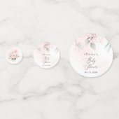 Blush Flowers, Pink Flowers, Boho, Baby shower Confetti (Achterkanten)