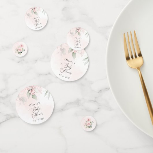 Blush Flowers, Pink Flowers, Boho, Baby shower Confetti (Groep)