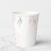 Blush Flowers, Pink Flowers, Boho, Baby shower Papieren Bekers (Rechts)
