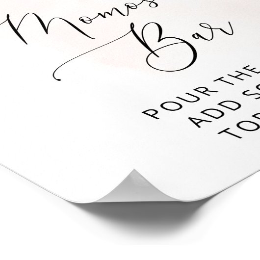 Blush Flowers, Pink Flowers, Boho, Baby shower Poster (Hoek)