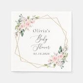 Blush Flowers, Pink Flowers, Boho, Baby shower Servet (Voorkant)