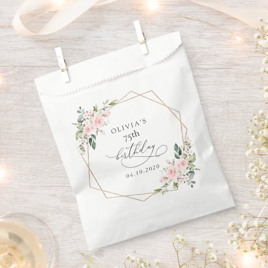 Blush Flowers, Pink Flowers, Boho, Birthday Bedankzakje (Geknipt)