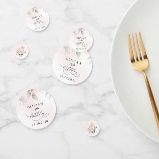 Blush Flowers, Pink Flowers, Boho, Birthday Confetti (Groep)