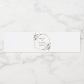 Blush Flowers, Pink Flowers, Boho, Birthday Waterfles Etiket (Enkel label)