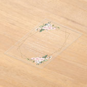 Blush Flowers, Pink Flowers, Boho, Sweet 16 Acryl Uitnodigingen (Laagn)