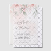 Blush Flowers, Pink Flowers, Boho, Sweet 16 Vellum Uitnodigingen (Offset (Uitnodiging))