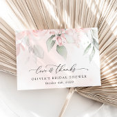 Blush Flowers, Pink Flowers, Boho, Vrijgezellenfee Bedankkaart