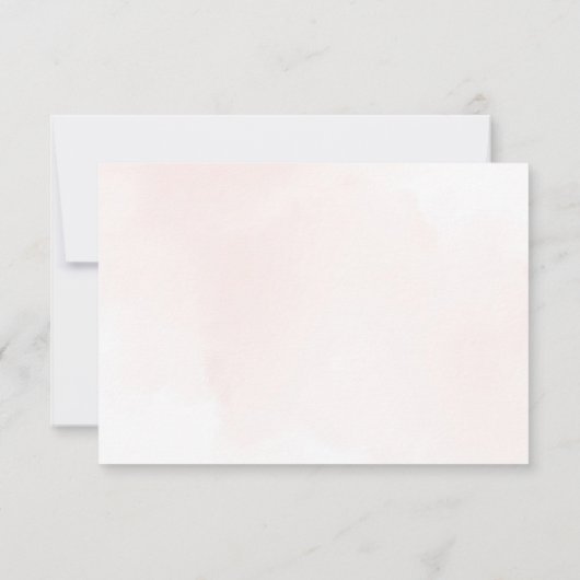 Blush Flowers, Pink Flowers, Boho, Vrijgezellenfee Bedankkaart (Achterkant)