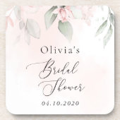 Blush Flowers, Pink Flowers, Boho, Vrijgezellenfee Bier Onderzetter (Voorkant)