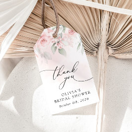 Blush Flowers, Pink Flowers, Boho, Vrijgezellenfee Cadeaulabel