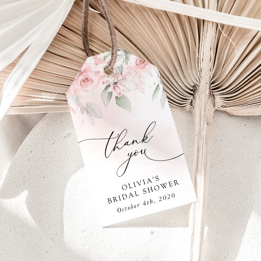 Blush Flowers, Pink Flowers, Boho, Vrijgezellenfee Cadeaulabel