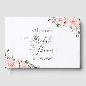 Blush Flowers, Pink Flowers, Boho, Vrijgezellenfee Gastenboek (Voorkant)