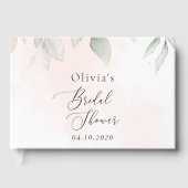 Blush Flowers, Pink Flowers, Boho, Vrijgezellenfee Gastenboek (Voorkant)