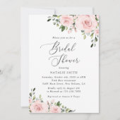 Blush Flowers, Pink Flowers, Boho, Vrijgezellenfee Kaart (Voorkant)