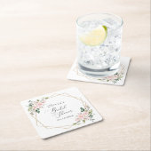 Blush Flowers, Pink Flowers, Boho, Vrijgezellenfee Kartonnen Onderzetters (Insitu)