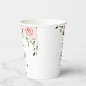 Blush Flowers, Pink Flowers, Boho, Vrijgezellenfee Papieren Bekers (Rechts)