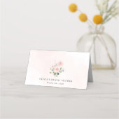 Blush Flowers, Pink Flowers, Boho, Vrijgezellenfee Plaatskaartje (Achterkant)