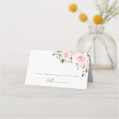 Blush Flowers, Pink Flowers, Boho, Vrijgezellenfee Plaatskaartje (Voorkant)