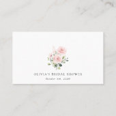 Blush Flowers, Pink Flowers, Boho, Vrijgezellenfee Plaatskaartje (Achterkant)