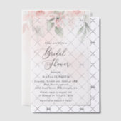 Blush Flowers, Pink Flowers, Boho, Vrijgezellenfee Vellum Uitnodigingen (Offset (Uitnodiging))