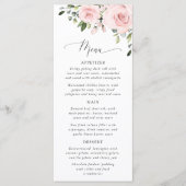Blush Flowers, Pink Flowers, Bridal Shower Menu (Voorkant)