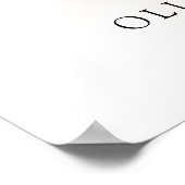 Blush Flowers, roze bloemen, Baby shower Welcome Poster (Hoek)