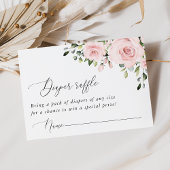 Blush Flowers, roze bloemen, Boho, luieraffle Informatiekaartje