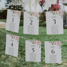 Blush Flowers, Roze Bloemen, Zitkaarten Kaarten