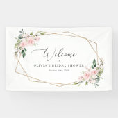 Blush Flowers, Roze Flowers, Boho, Bridal Welcome Spandoek (Horizontaal)